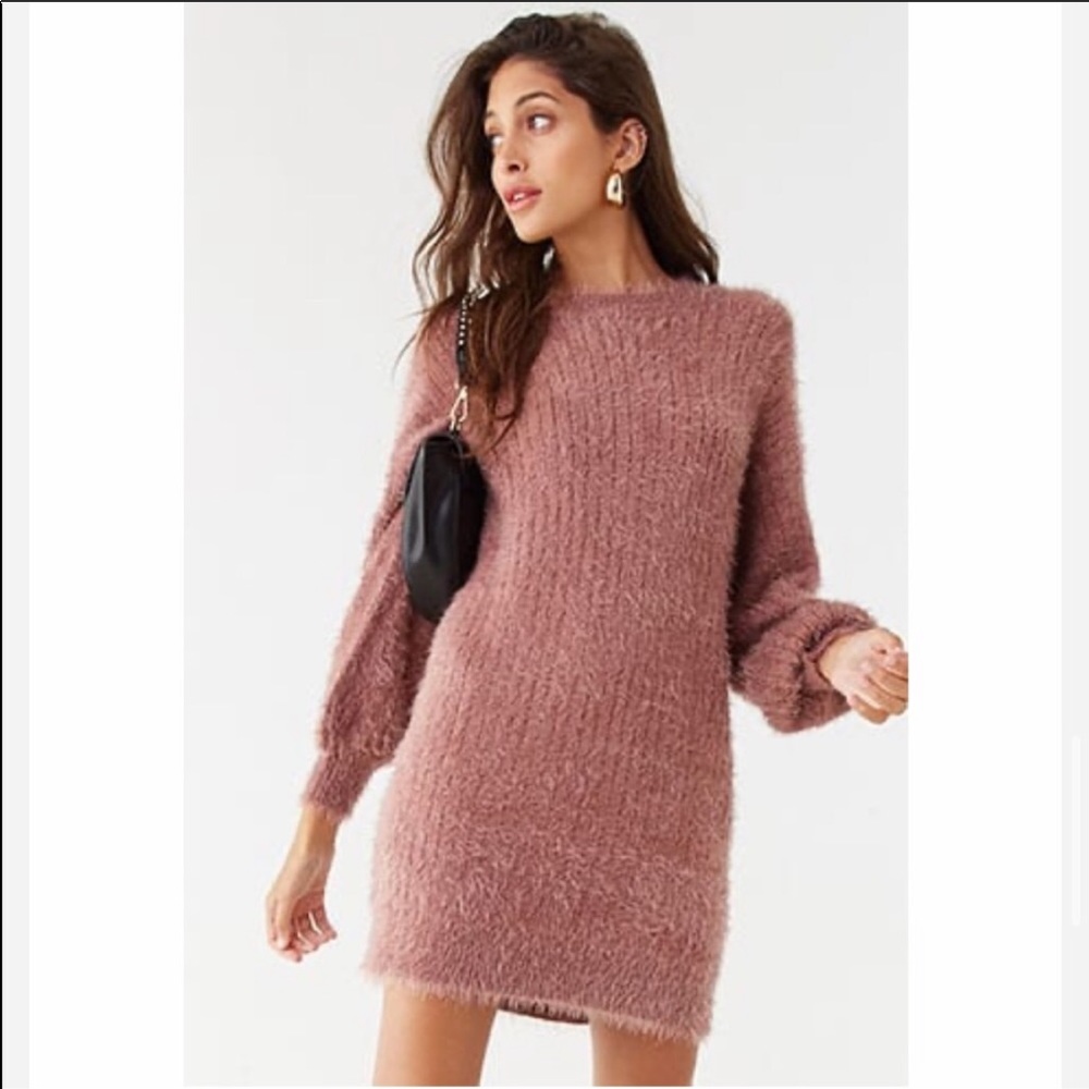 Fuzzy Sweater Dress